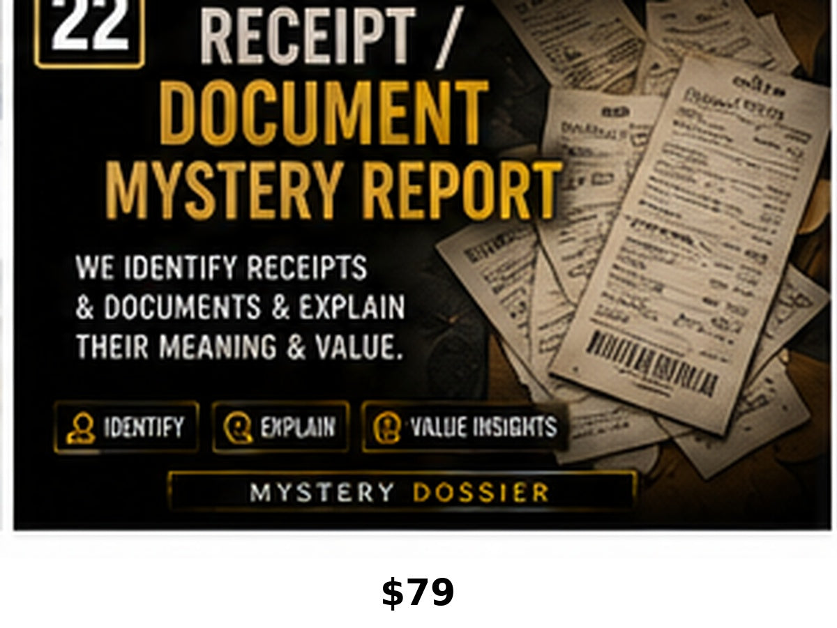 Receipt and Document Mystery Report research service graphic