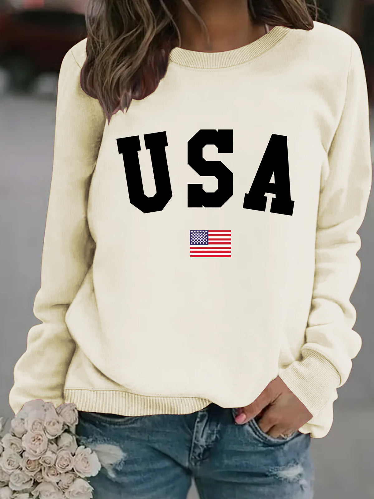 USA Graphic Crewneck Sweatshirt