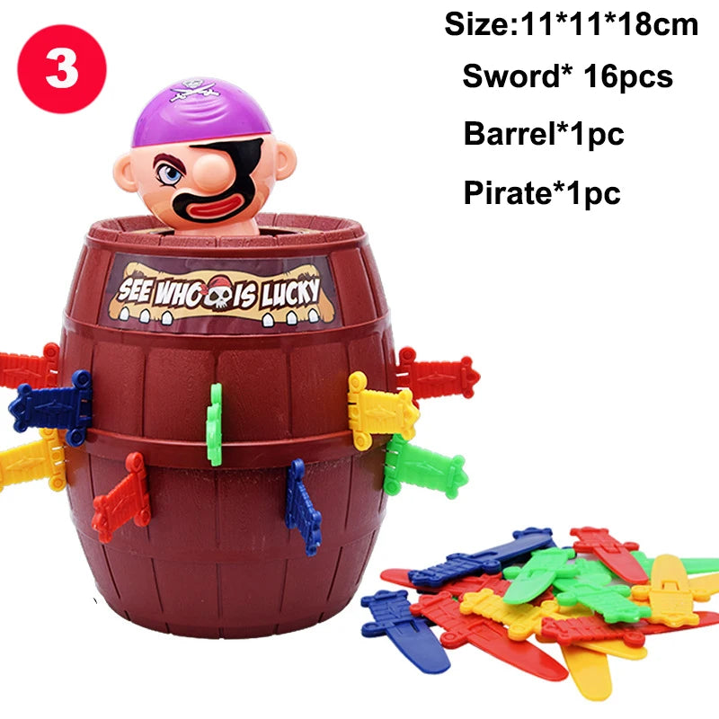 Pop-Up Pirate Barrel Family Game