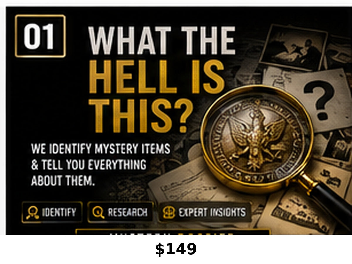 What the Hell Is This mystery identification service graphic