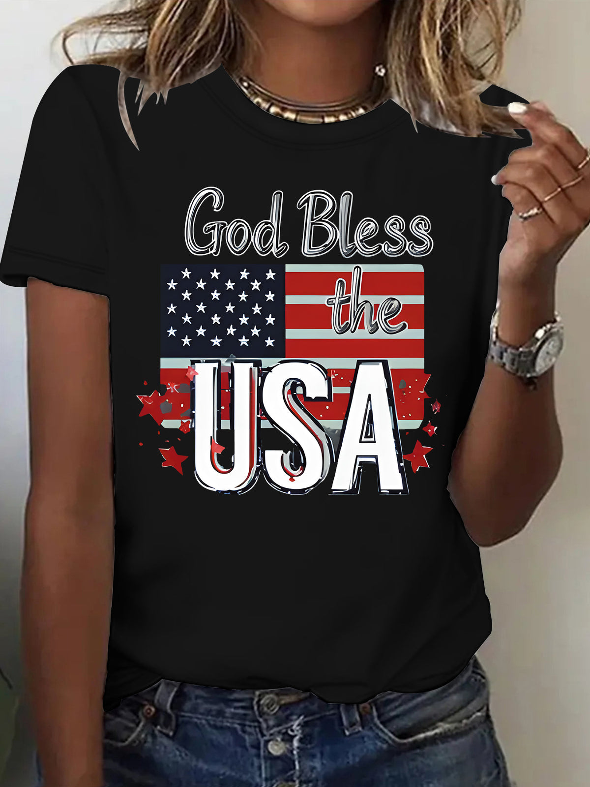 Women’s USA Flag Graphic T-Shirt