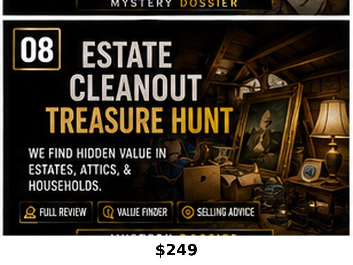 Estate Cleanout Treasure Hunt research service graphic
