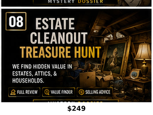 Estate Cleanout Treasure Hunt research service graphic