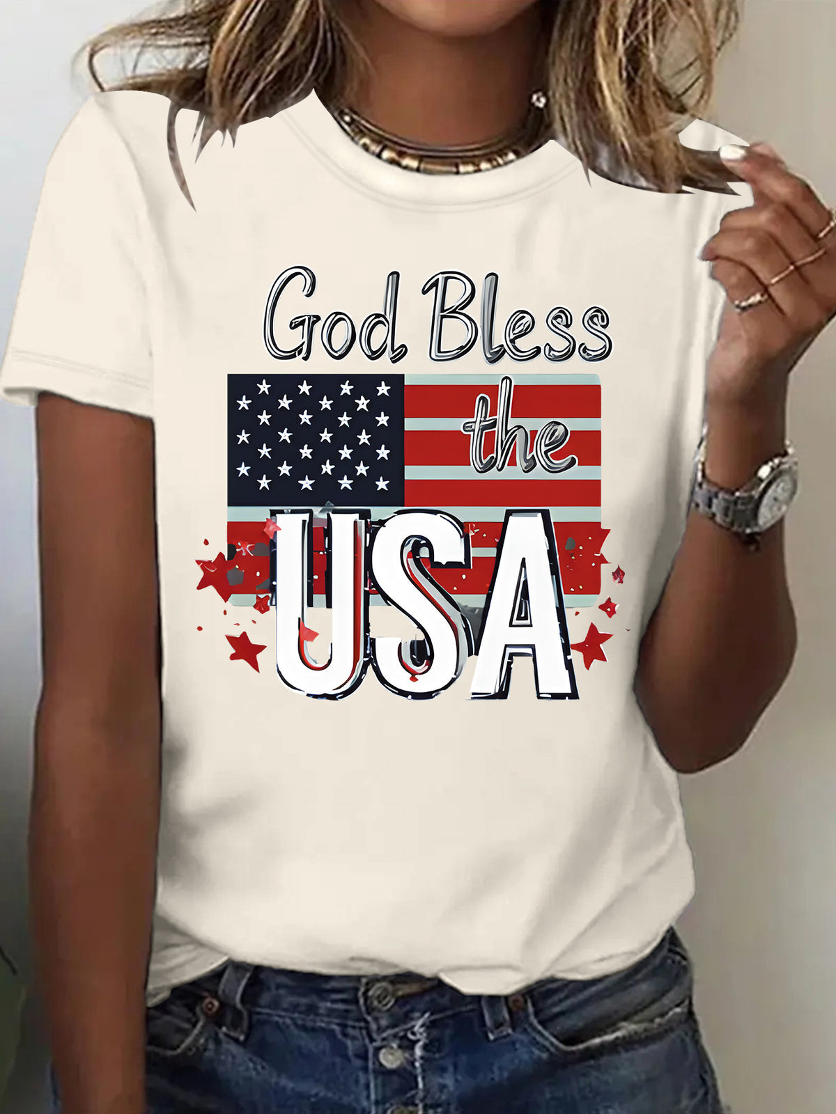 Women’s USA Flag Graphic T-Shirt