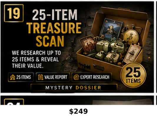 25-Item Treasure Scan research service graphic