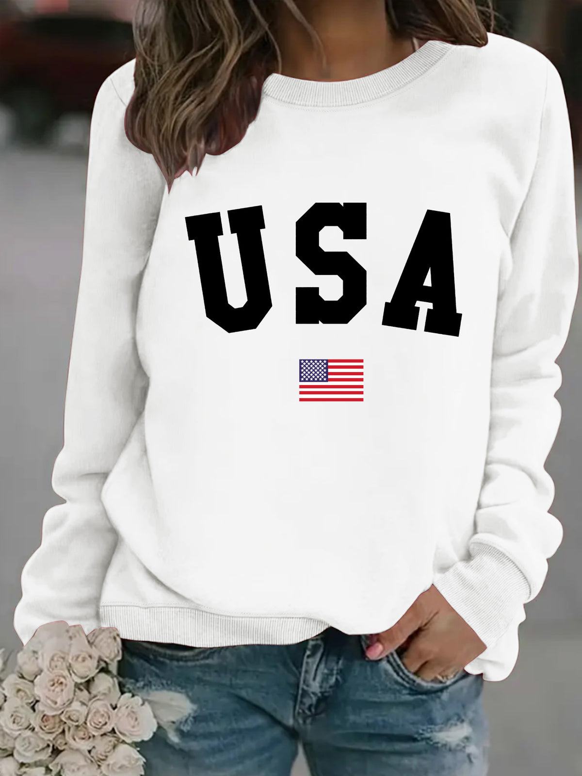 USA Graphic Crewneck Sweatshirt