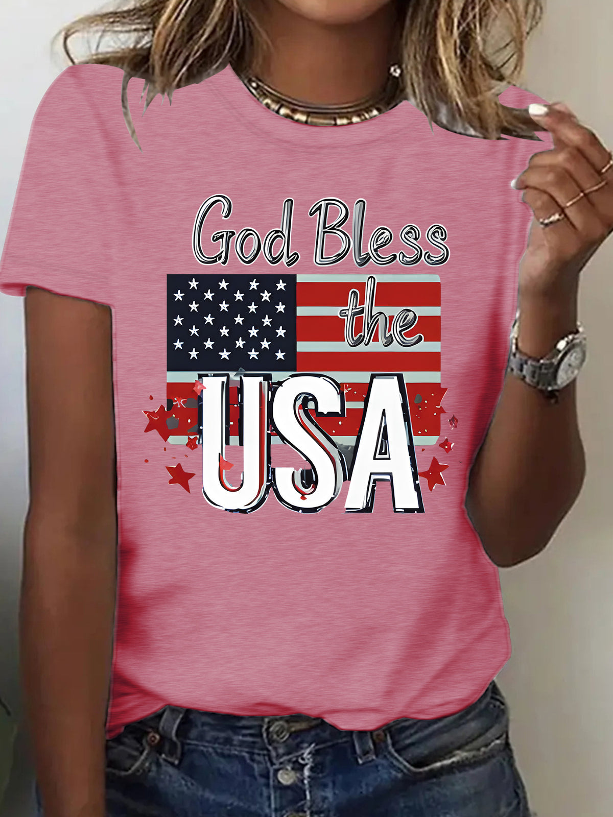 Women’s USA Flag Graphic T-Shirt