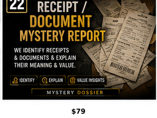 Receipt and Document Mystery Report research service graphic