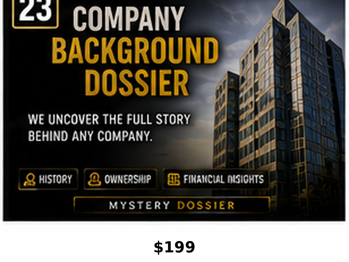 Company Background Dossier research service graphic
