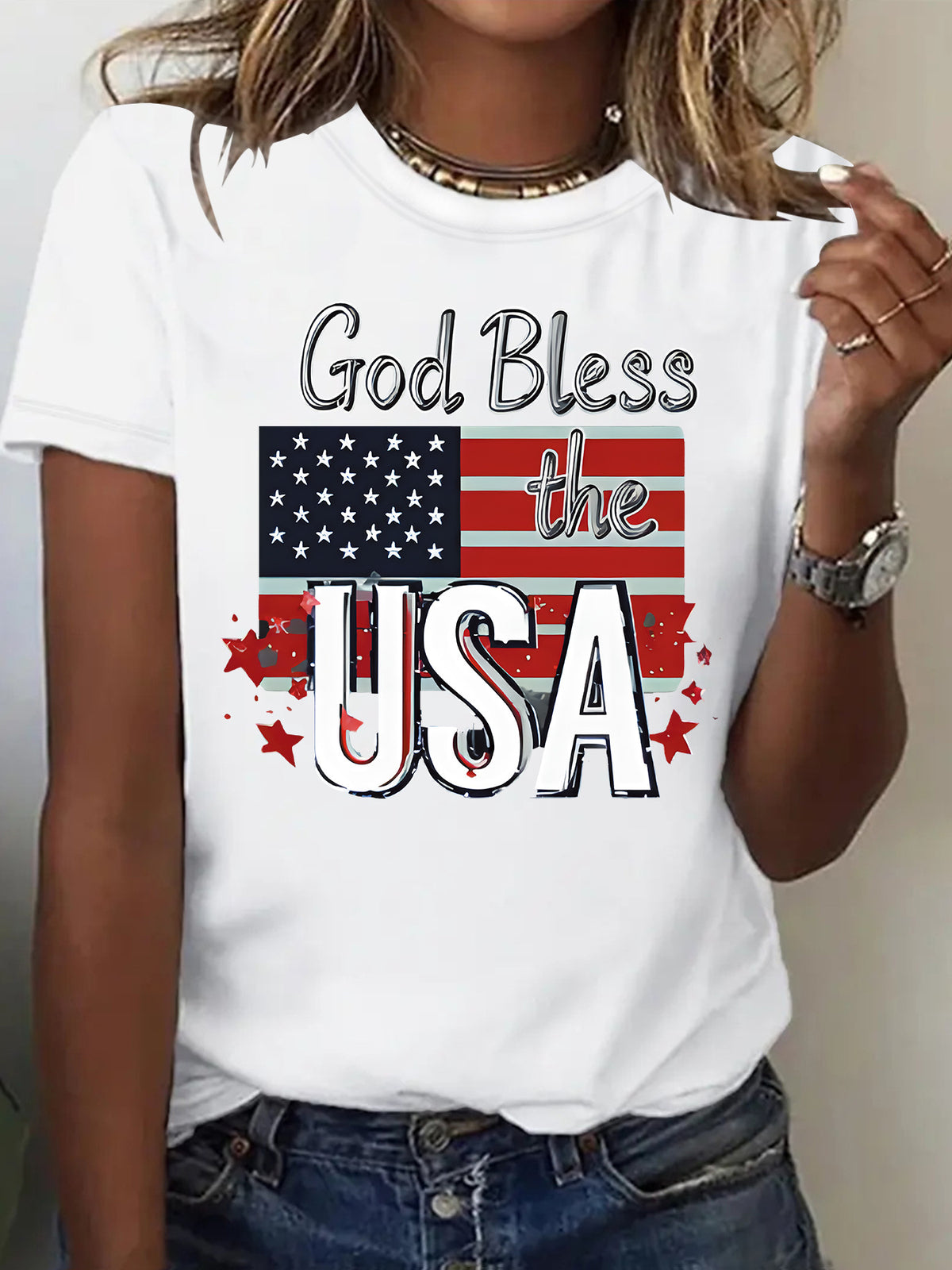 Women’s USA Flag Graphic T-Shirt