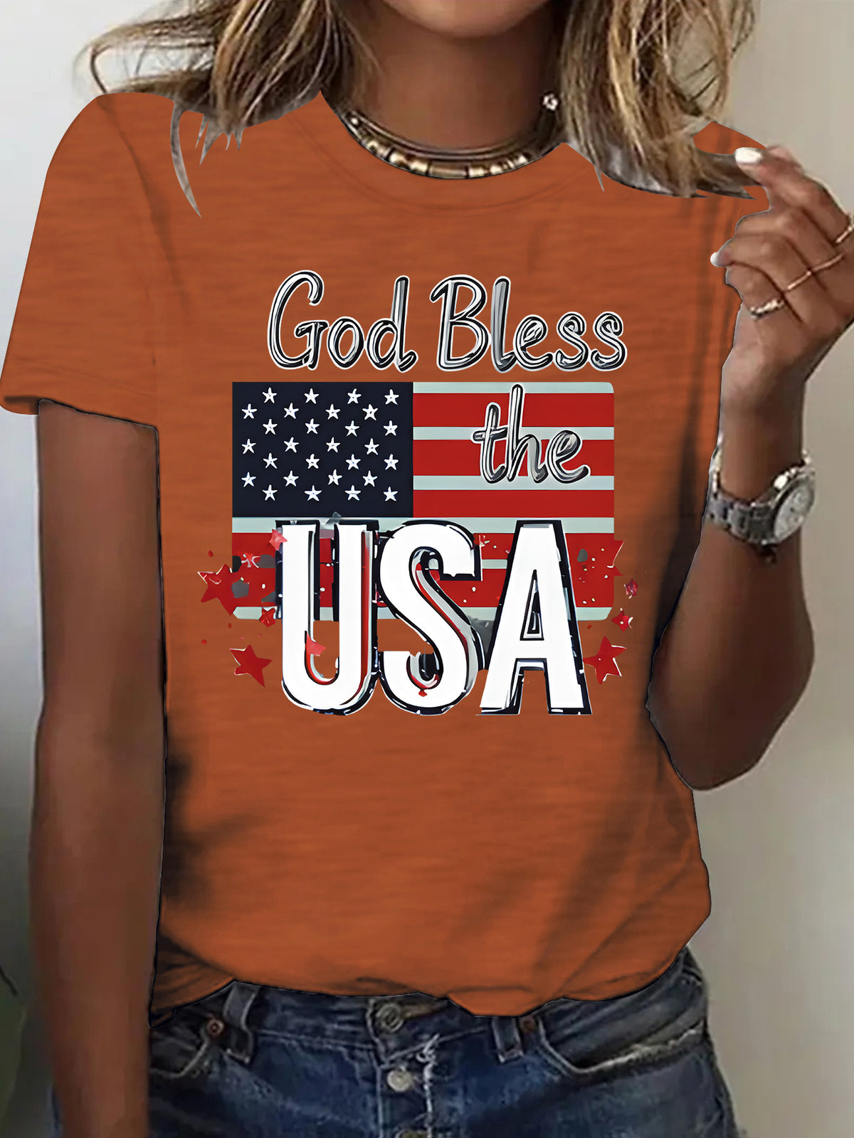 Women’s USA Flag Graphic T-Shirt