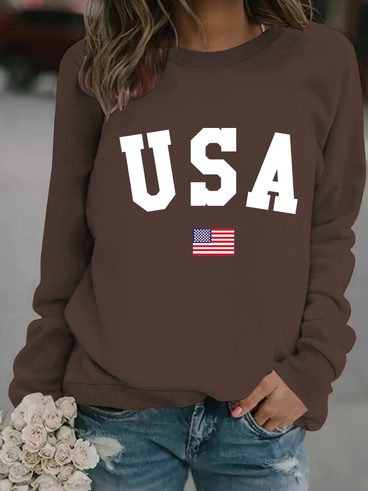 USA Graphic Crewneck Sweatshirt