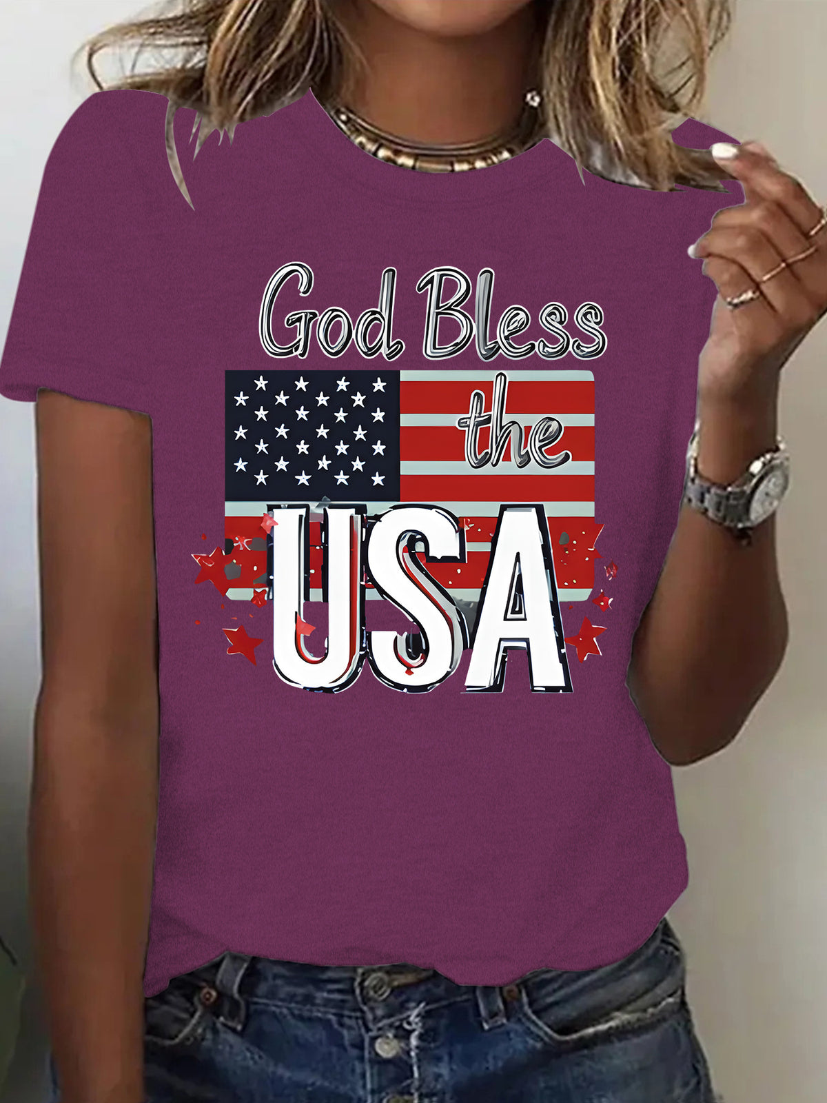 Women’s USA Flag Graphic T-Shirt