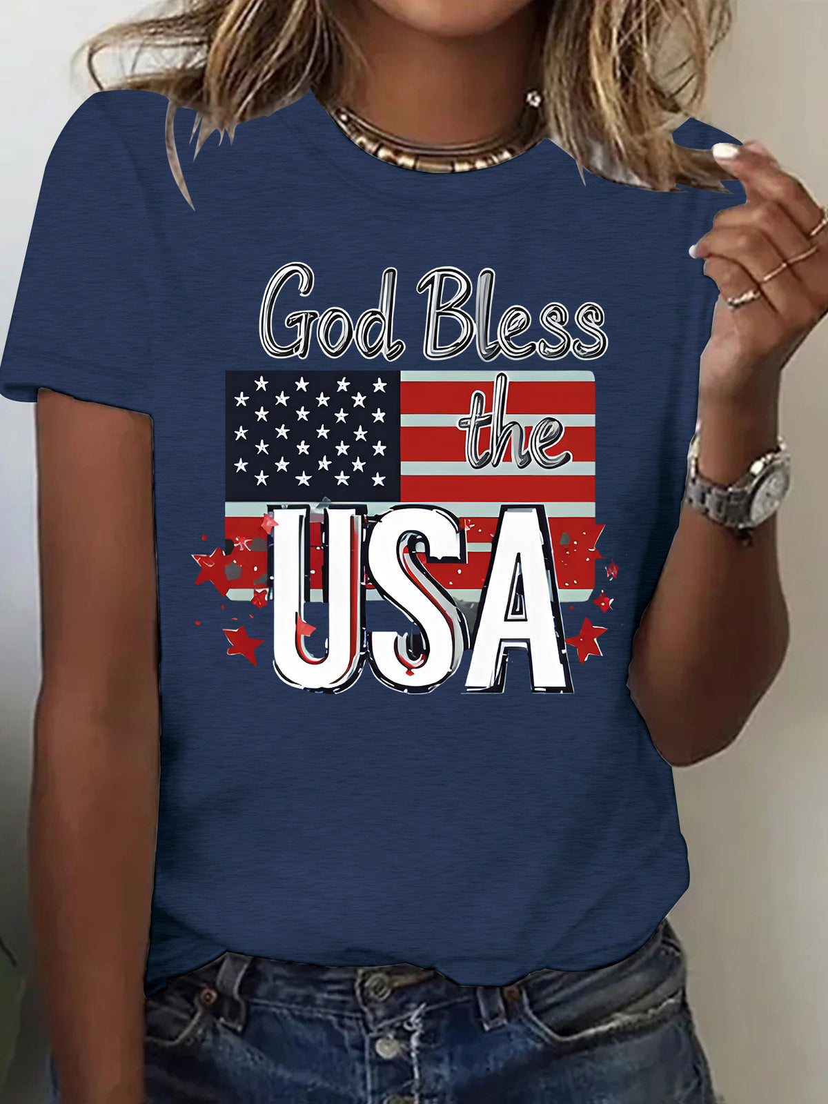Women’s USA Flag Graphic T-Shirt