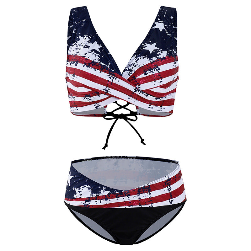 Women’s Two-Piece Striped Swimsuit