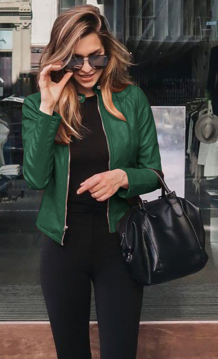 Women’s PU Blazer Jacket