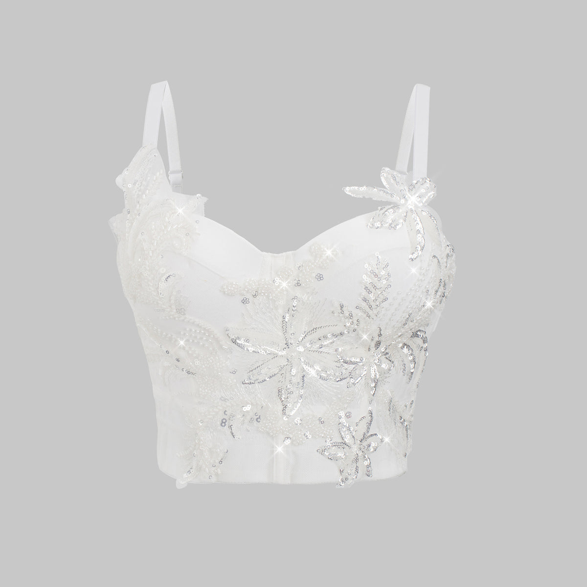 Women’s Strapless Floral Camisole with Built-In Pads product image