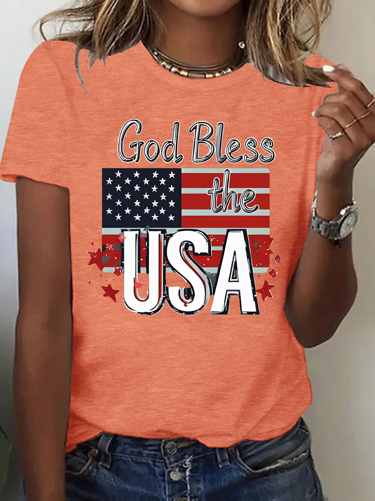 Women’s USA Flag Graphic T-Shirt