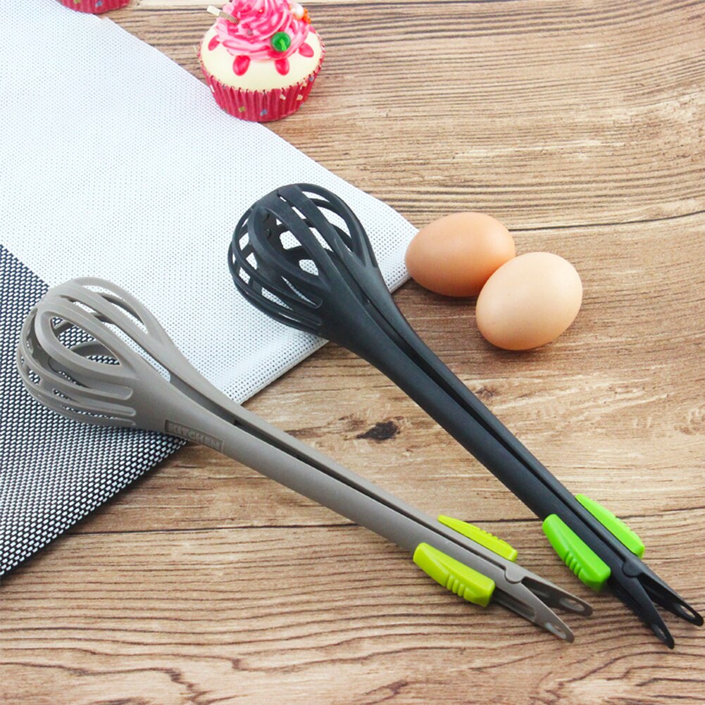 2-in-1 Manual Egg Whisk & Food Tongs