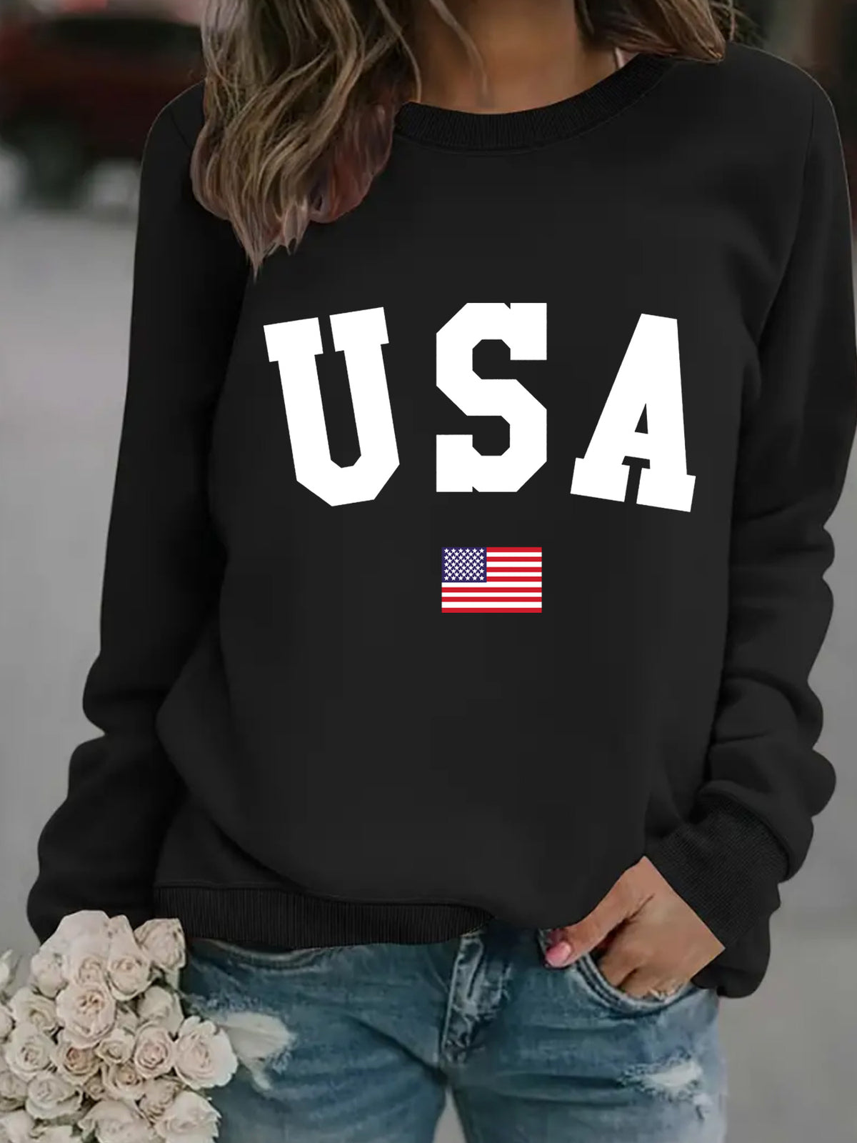 USA Graphic Crewneck Sweatshirt