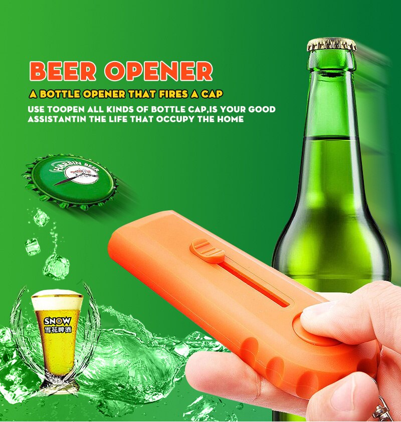 Cap-Launching Bottle Opener Keychain