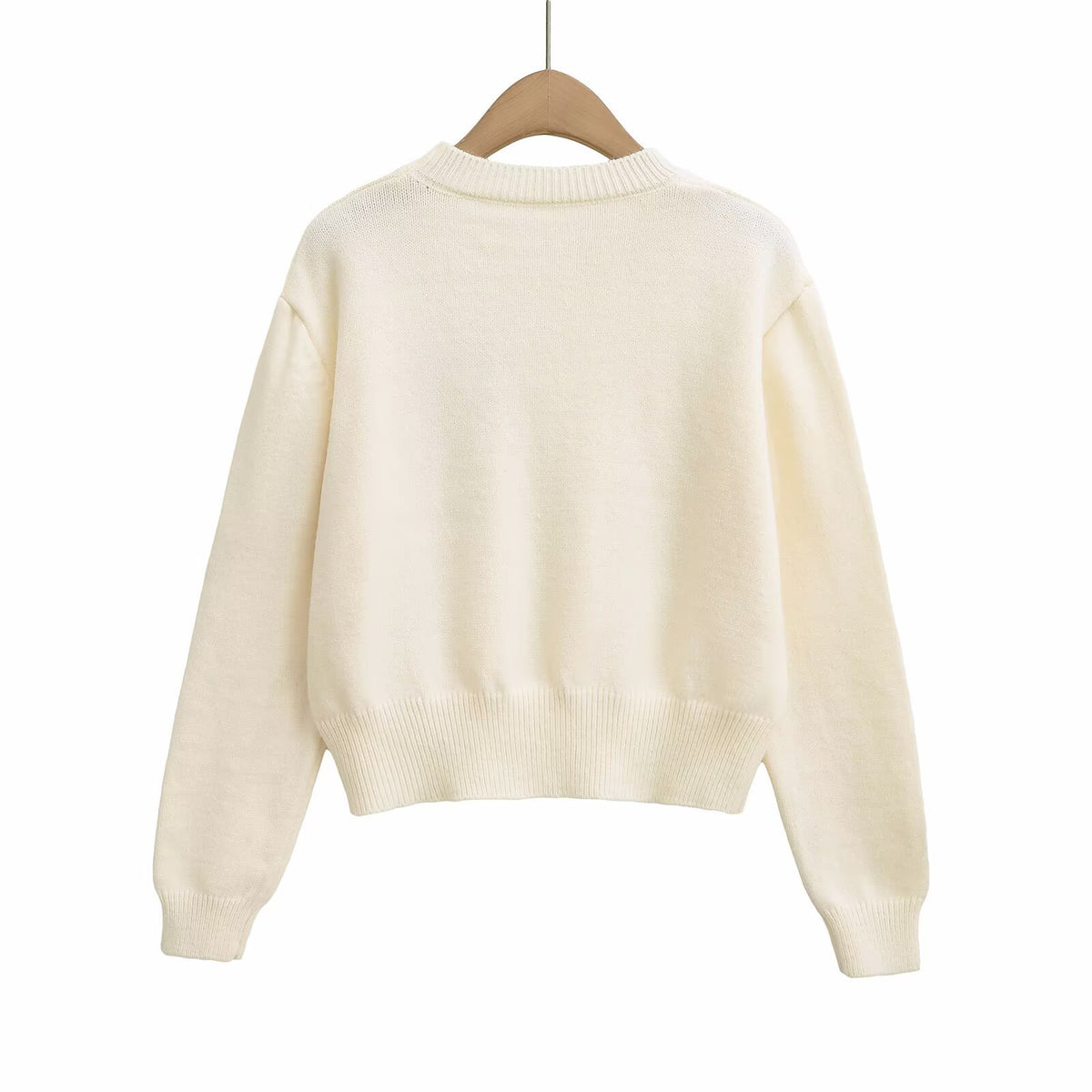 Heart Embroidered Crewneck Sweater