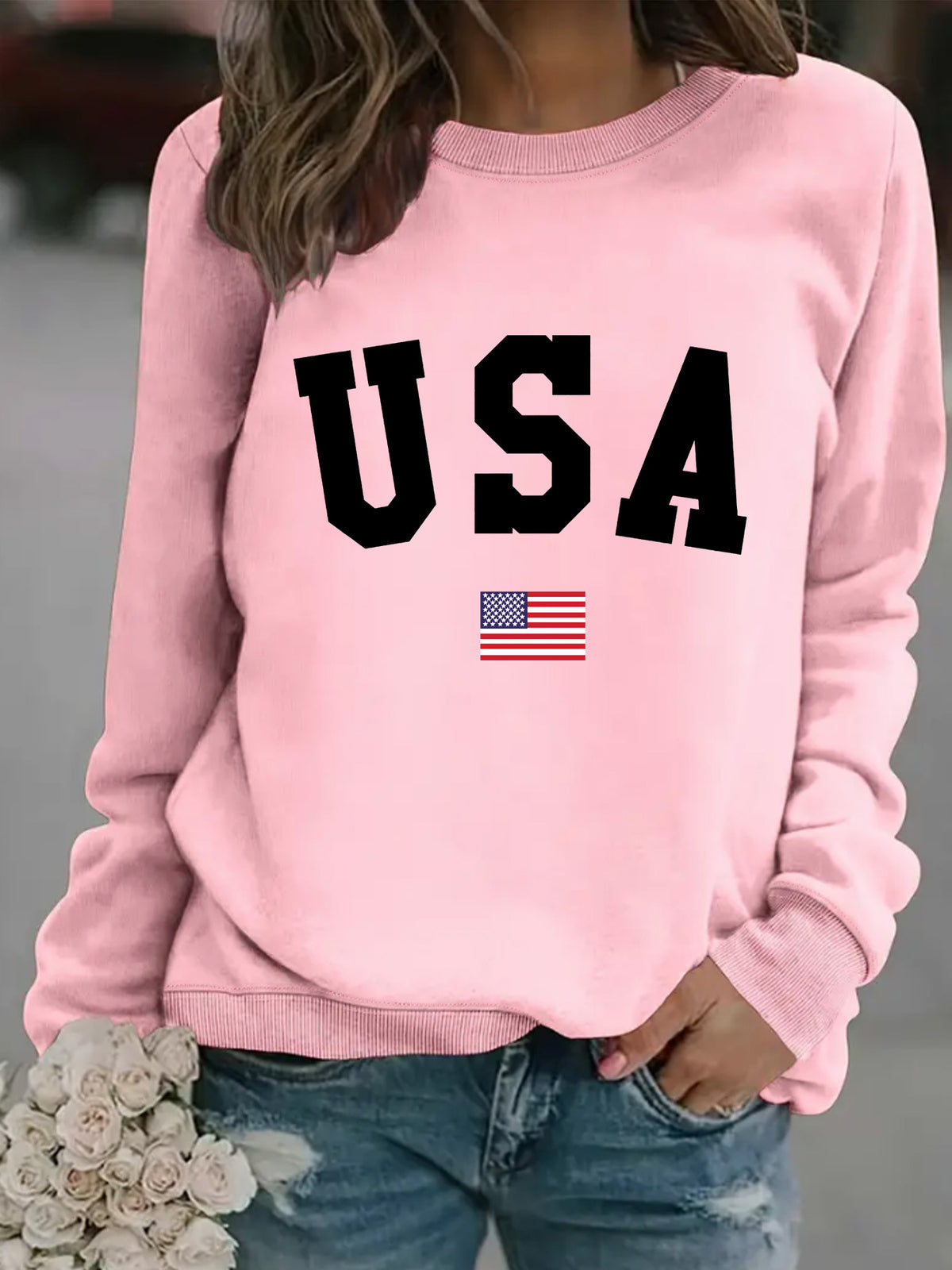 USA Graphic Crewneck Sweatshirt