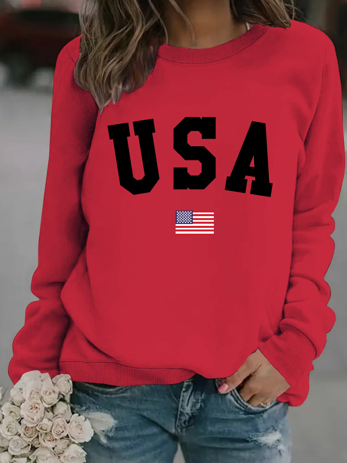USA Graphic Crewneck Sweatshirt