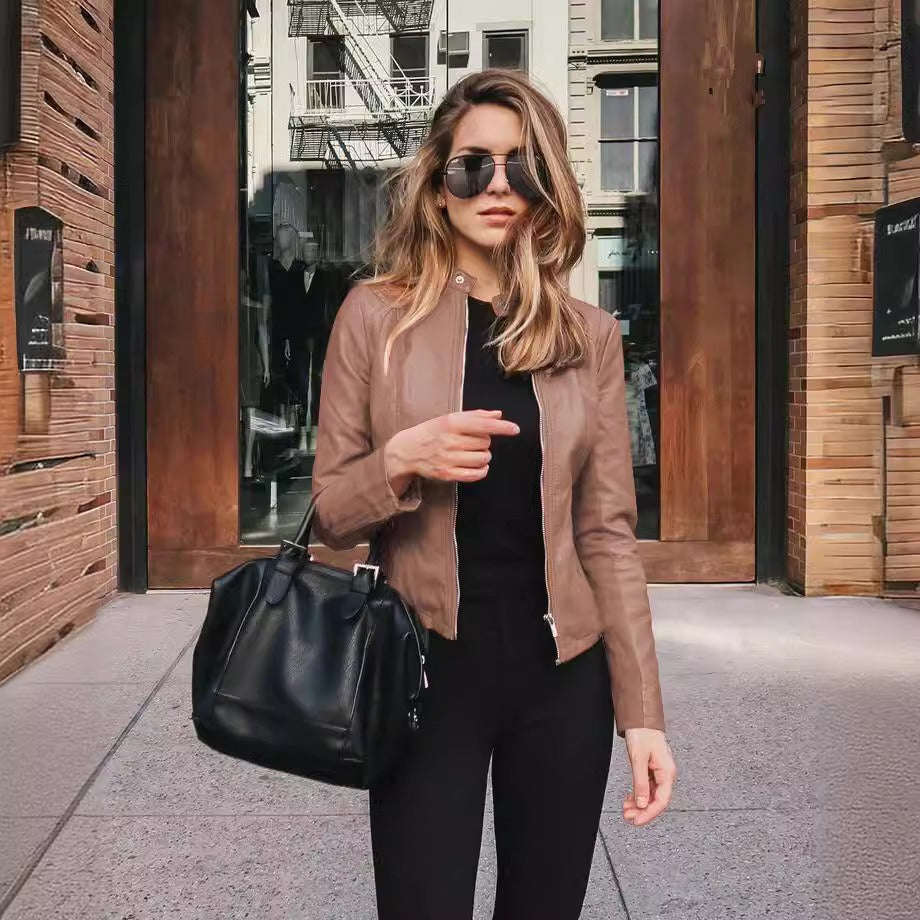 Women’s PU Blazer Jacket