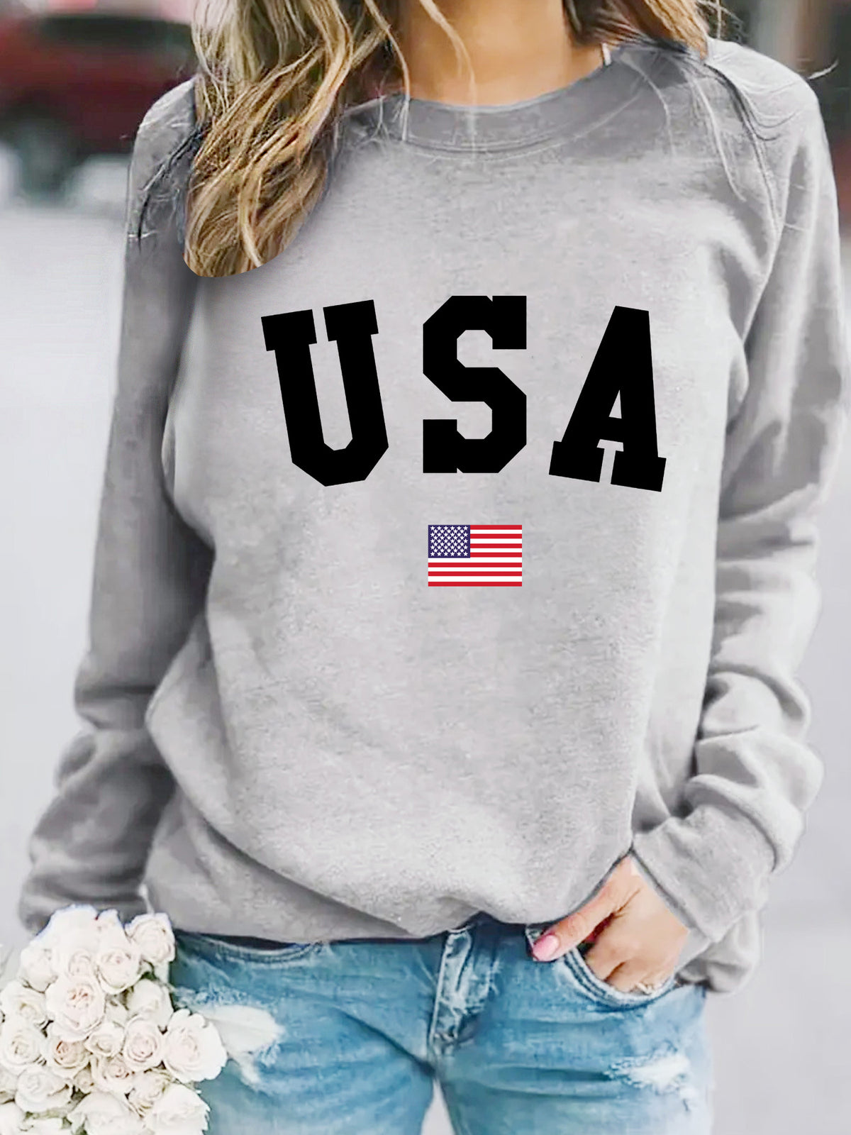 USA Graphic Crewneck Sweatshirt