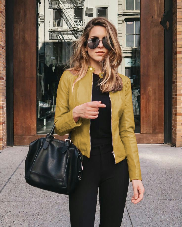 Women’s PU Blazer Jacket