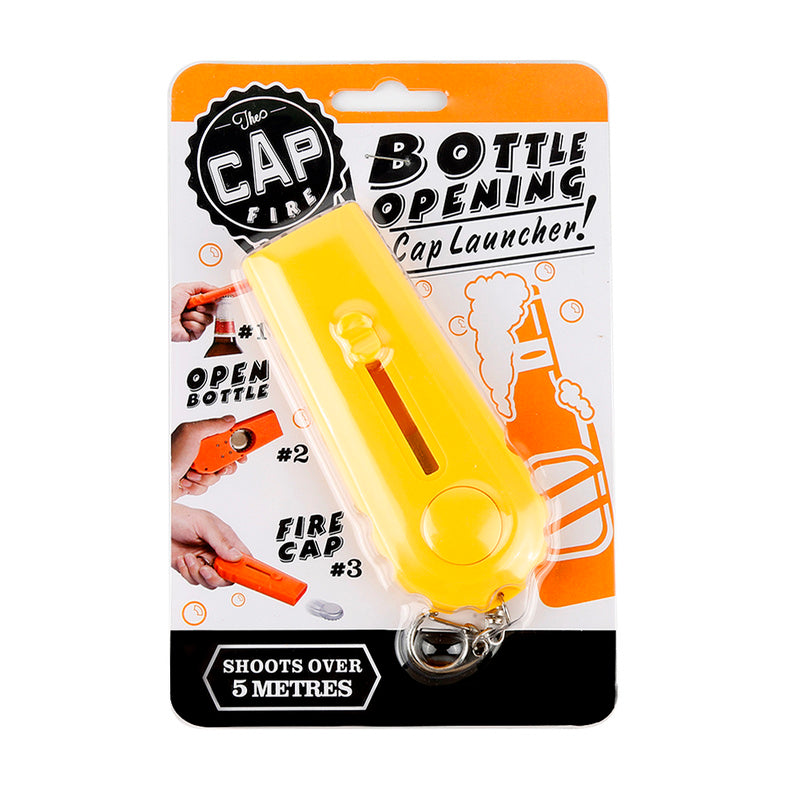 Cap-Launching Bottle Opener Keychain