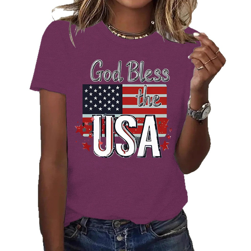 Women’s USA Flag Graphic T-Shirt product image