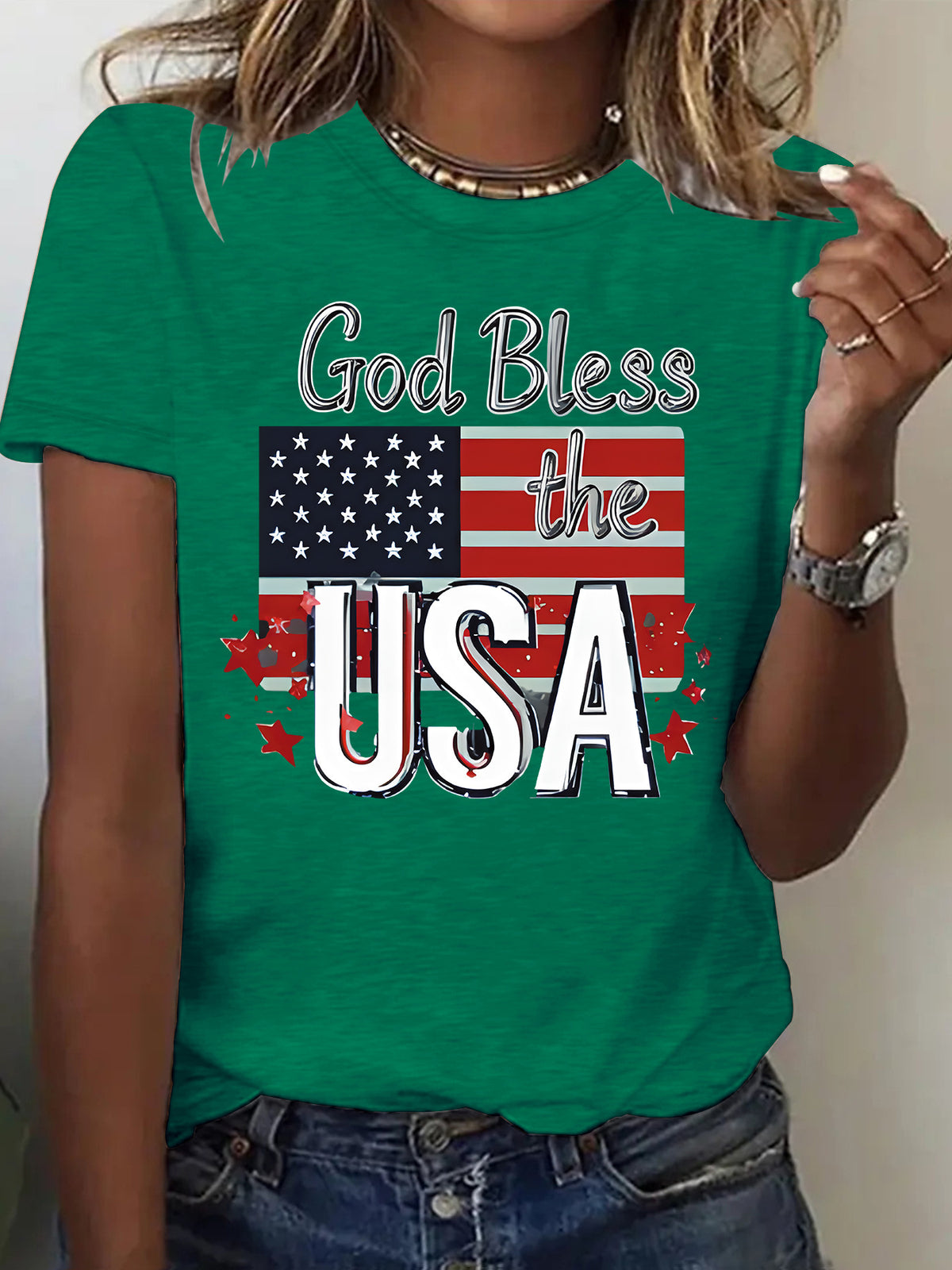Women’s USA Flag Graphic T-Shirt