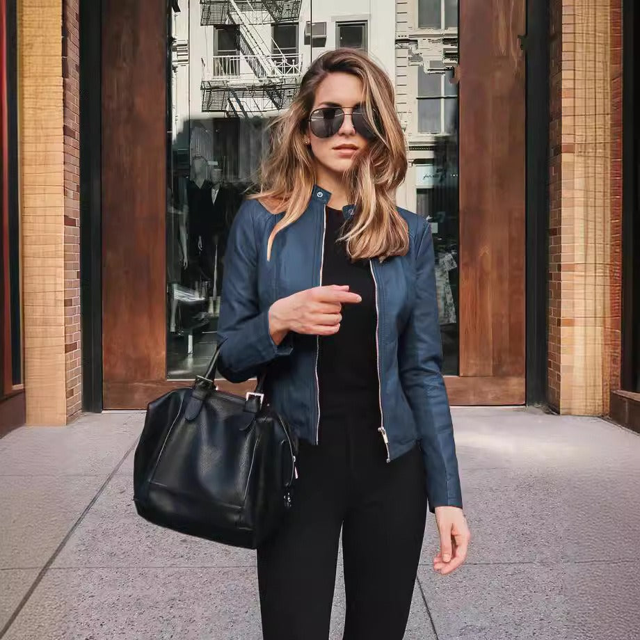 Women’s PU Blazer Jacket
