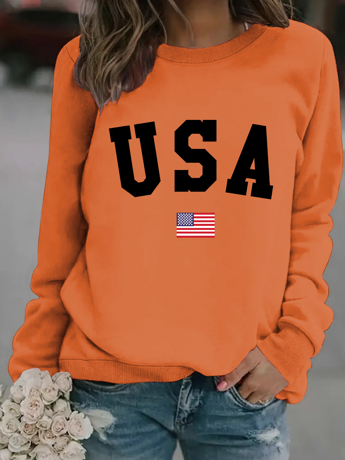 USA Graphic Crewneck Sweatshirt
