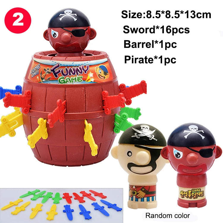 Pop-Up Pirate Barrel Family Game