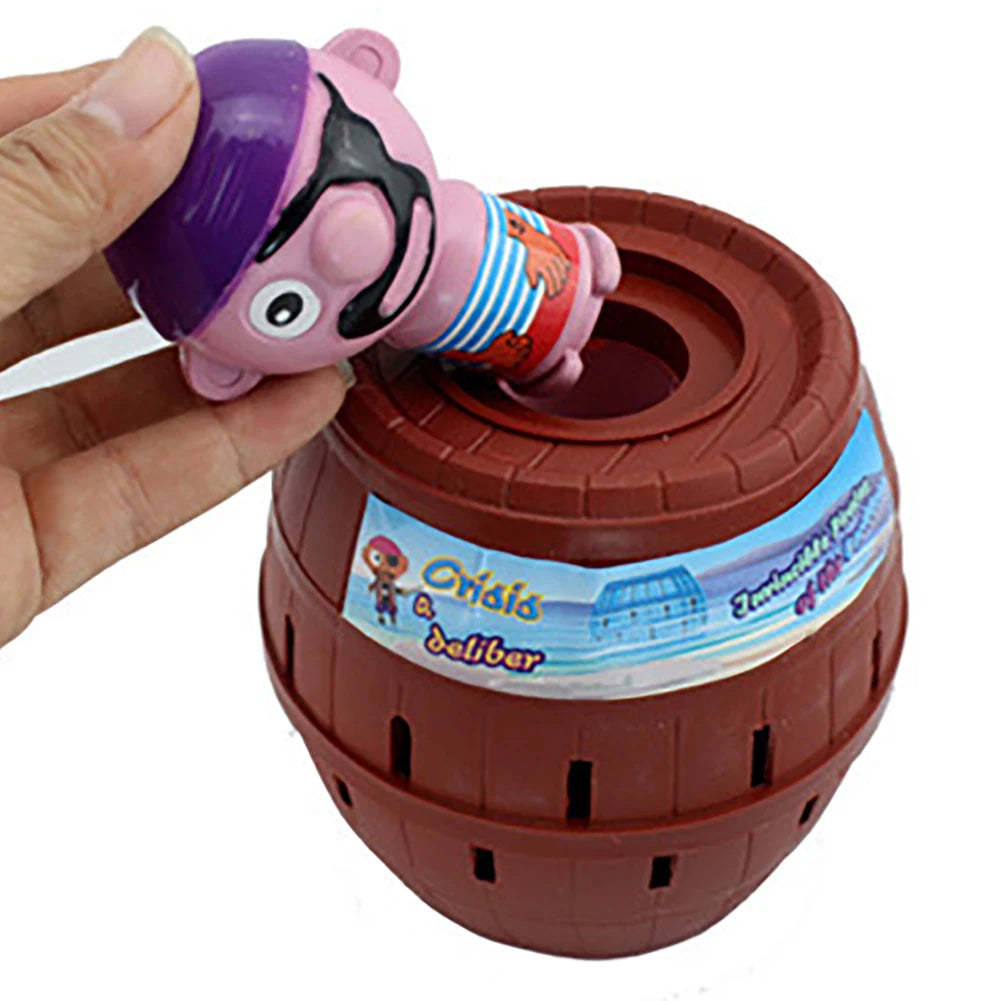 Pop-Up Pirate Barrel Family Game