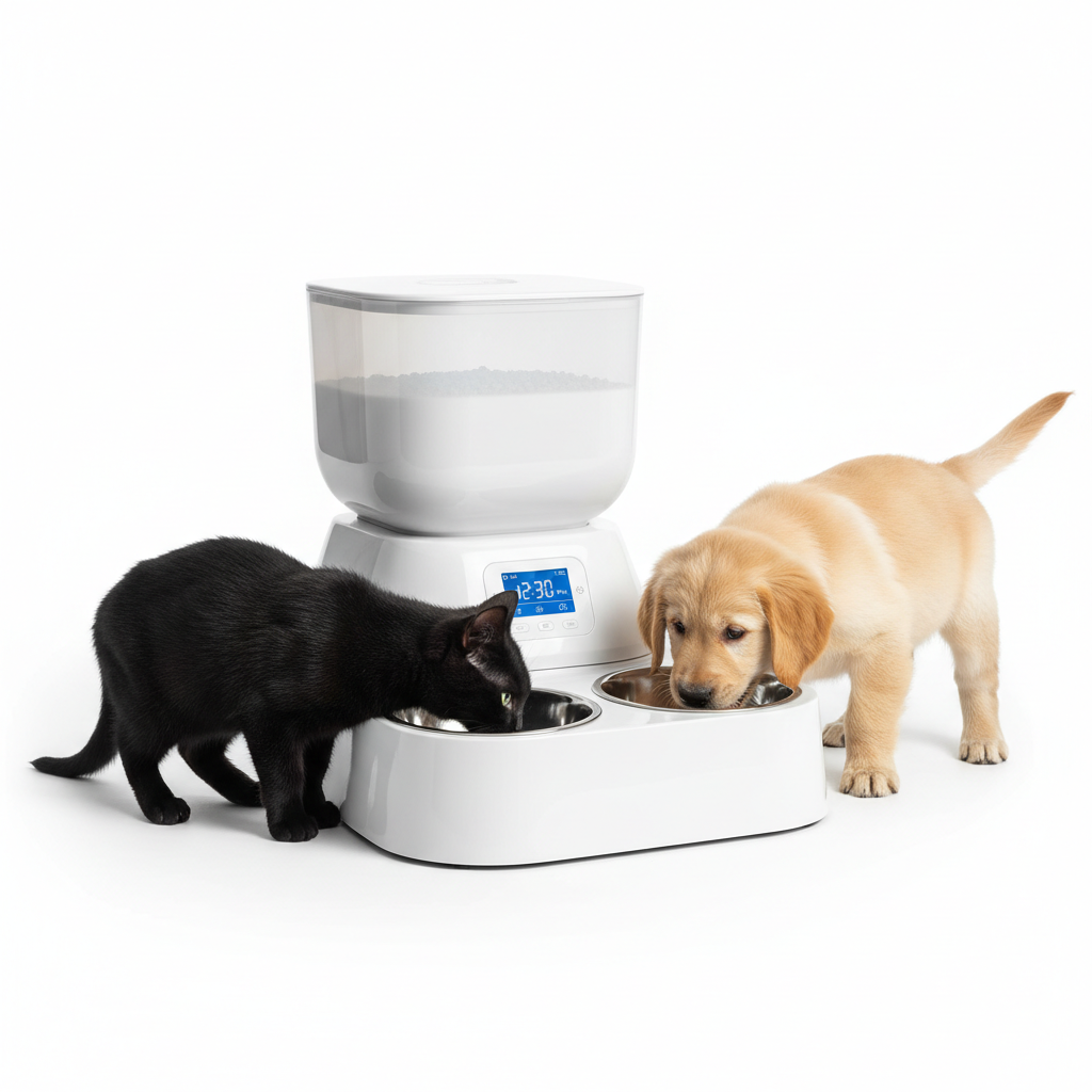 Automatic Pet Feeder with digital timer for cats and dogs